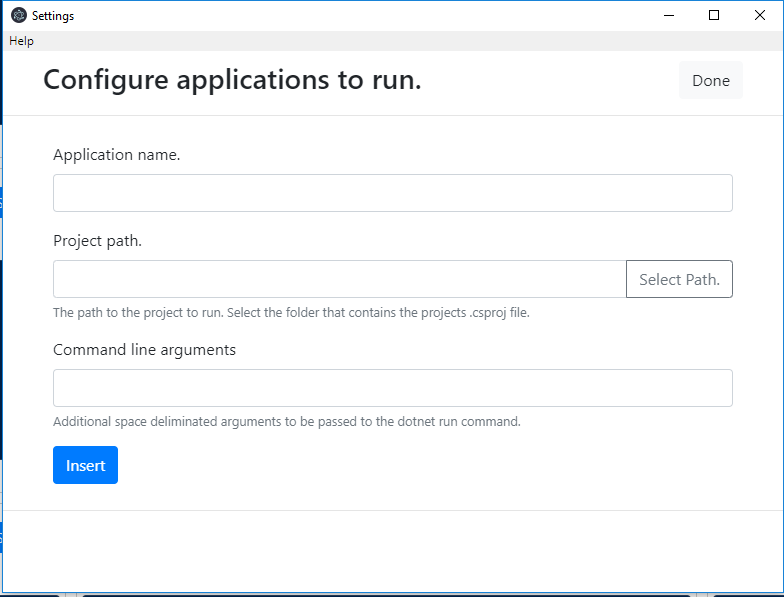 Configuration Pane